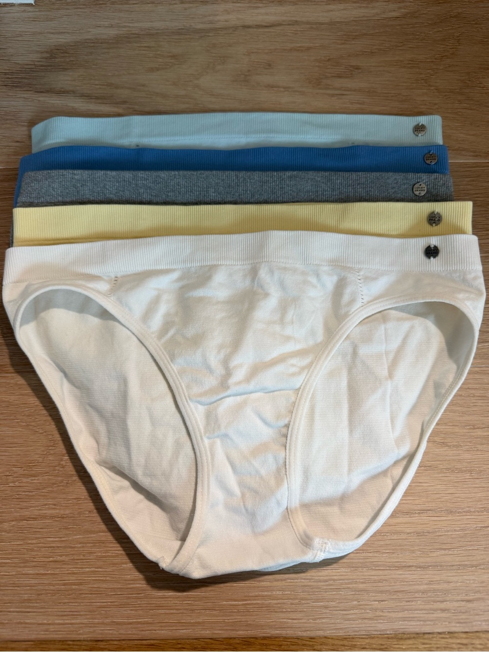 Lucky brand Bikini Briefs Pack - White, Yellow, Blue, Gray, Light Blue